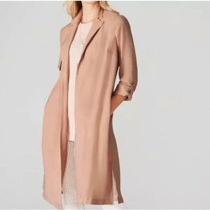 J. Jill open front drape trench Chablis